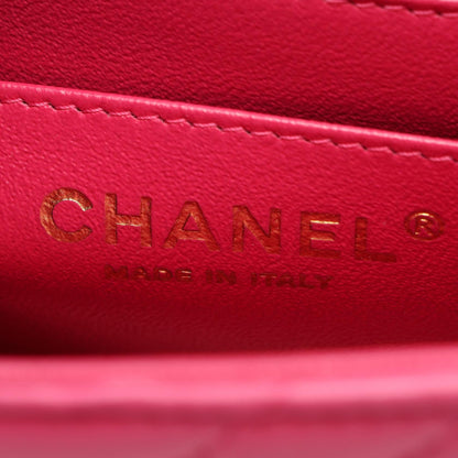 CHANEL Mini Matelasse Lambskin Bag Pink