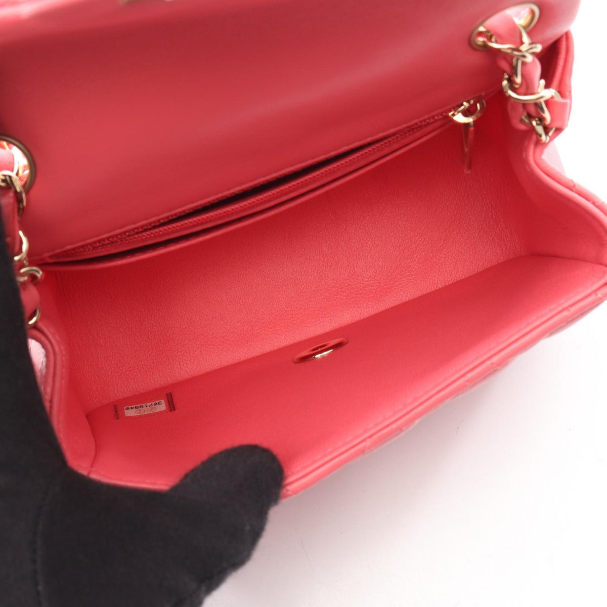 CHANEL Pink Lambskin Mini Shoulder Bag