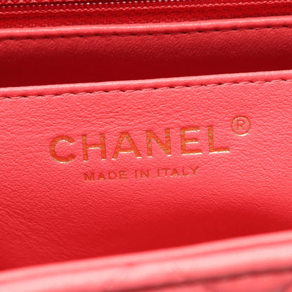 CHANEL Pink Lambskin Mini Shoulder Bag