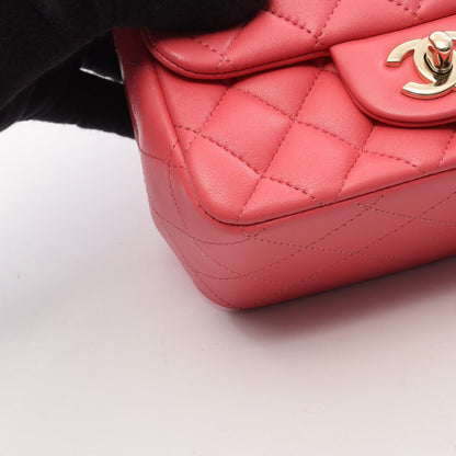 CHANEL Pink Lambskin Mini Shoulder Bag
