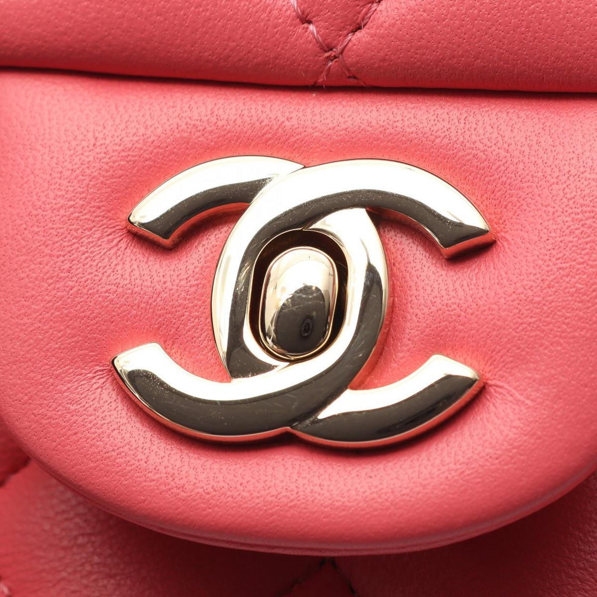 CHANEL Pink Lambskin Mini Shoulder Bag