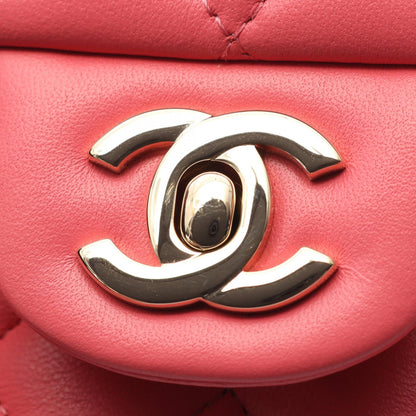CHANEL Pink Lambskin Mini Shoulder Bag