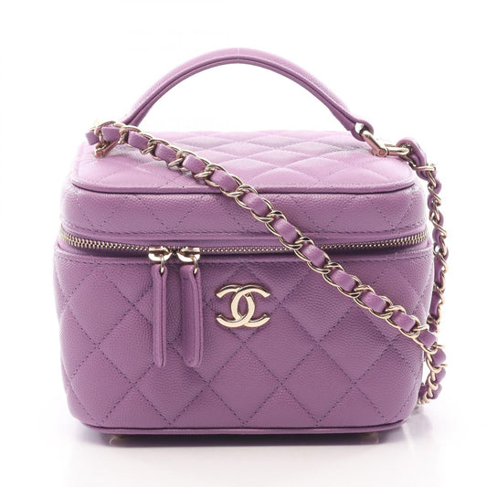 CHANEL Matelasse Caviar Skin Bag Purple