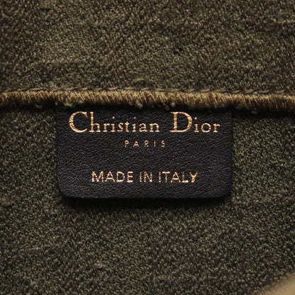 Dior Oblique Saddle Slim Leather Bag Green