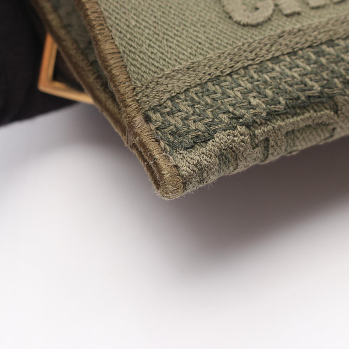 Dior Oblique Saddle Slim Leather Bag Green