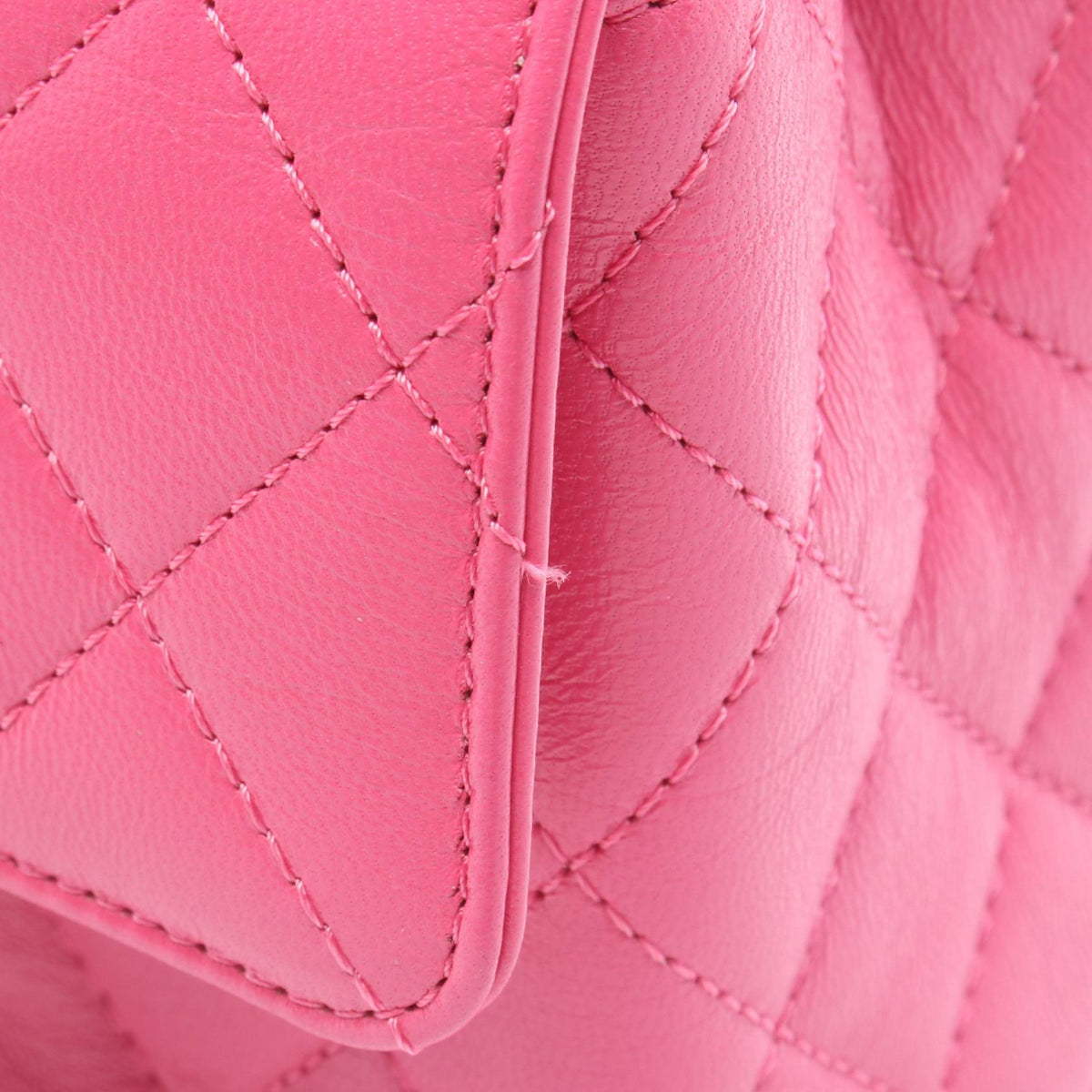 CHANEL Matelasse Mini Flap Chain Bag Pink