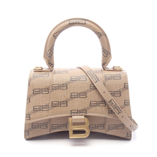 BALENCIAGA HOURGLASS XS 2-Way Bag Beige