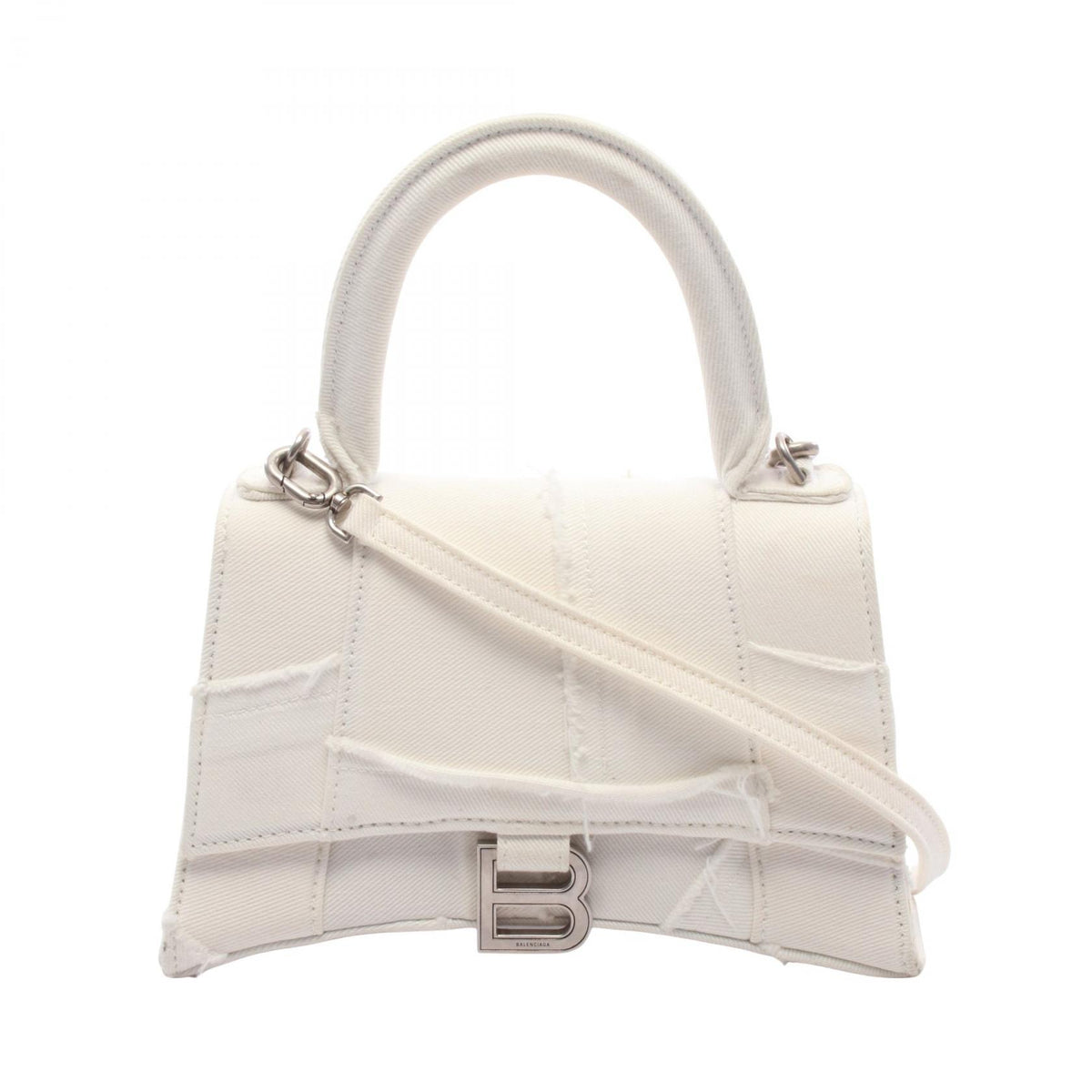 BALENCIAGA Hourglass Small Handbag White