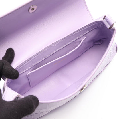 BALENCIAGA XX Small Croc Bag Purple