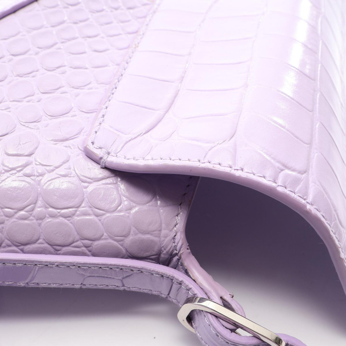 BALENCIAGA XX Small Croc Bag Purple