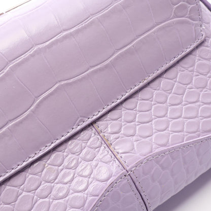 BALENCIAGA XX Small Croc Bag Purple