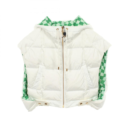 LOUIS VUITTON LV Match Hooded White Down Jacket Size 38