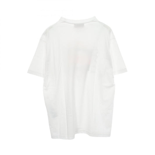 GUCCI White Cotton Logo T-Shirt Size M