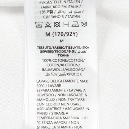 GUCCI White Cotton Logo T-Shirt Size M