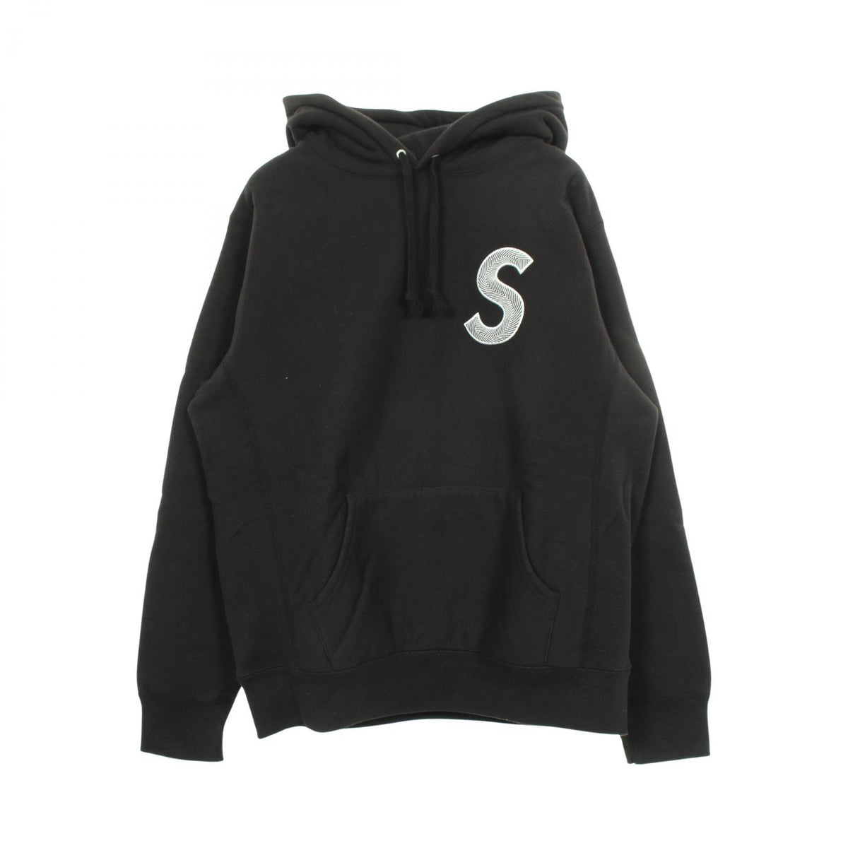 Supreme Logo Embroidered Hoodie Black Size M