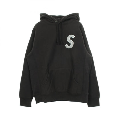 Supreme Logo Embroidered Hoodie Black Size M