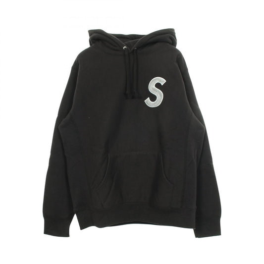 Supreme Logo Embroidered Hoodie Black Size M