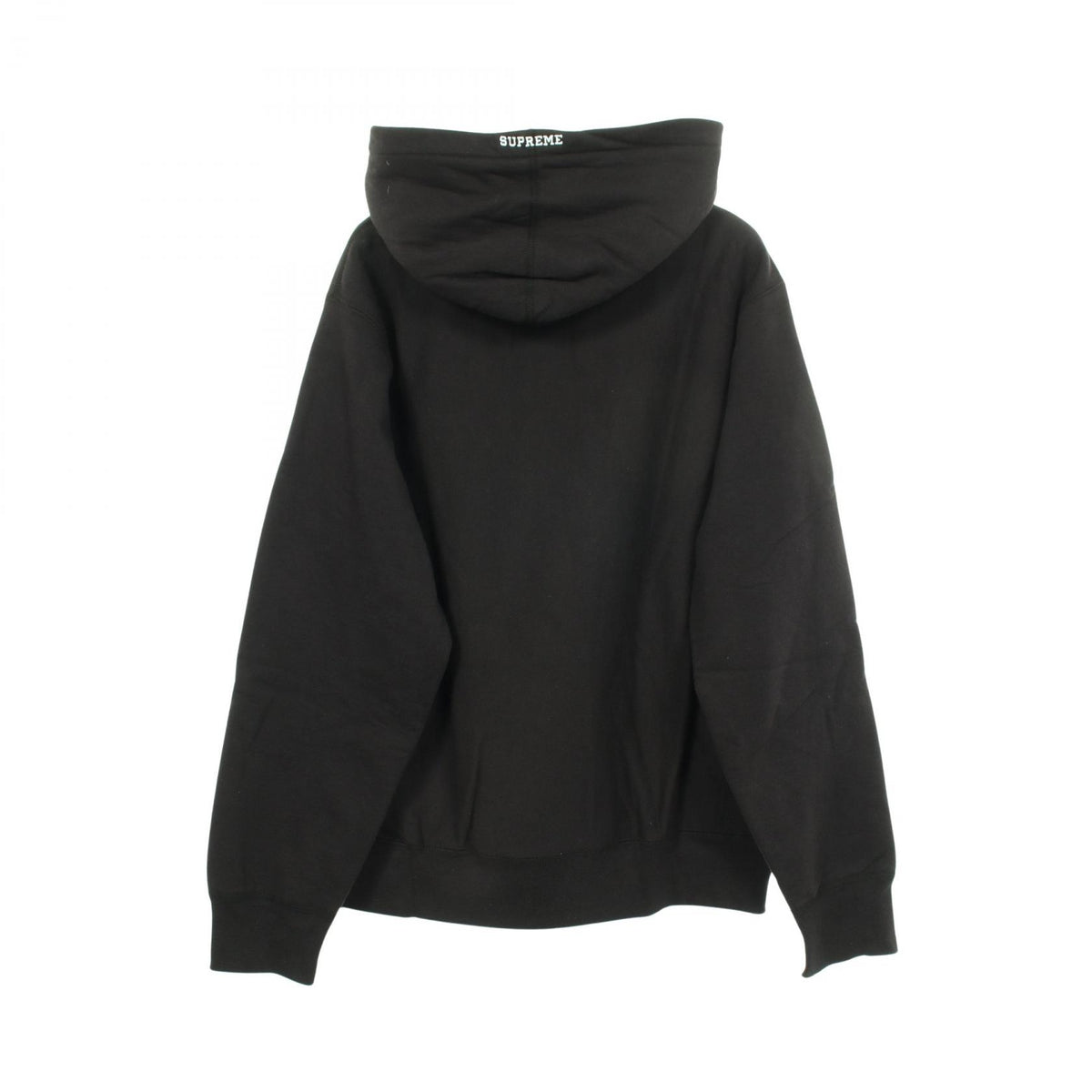Supreme Logo Embroidered Hoodie Black Size M