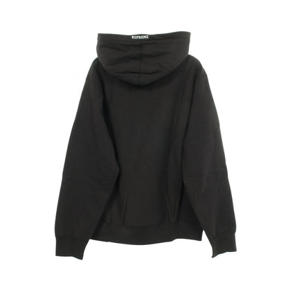 Supreme Logo Embroidered Hoodie Black Size M