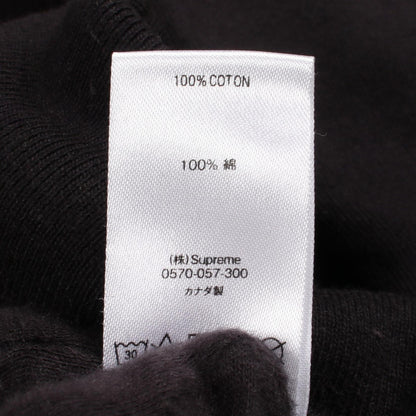 Supreme Logo Embroidered Hoodie Black Size M