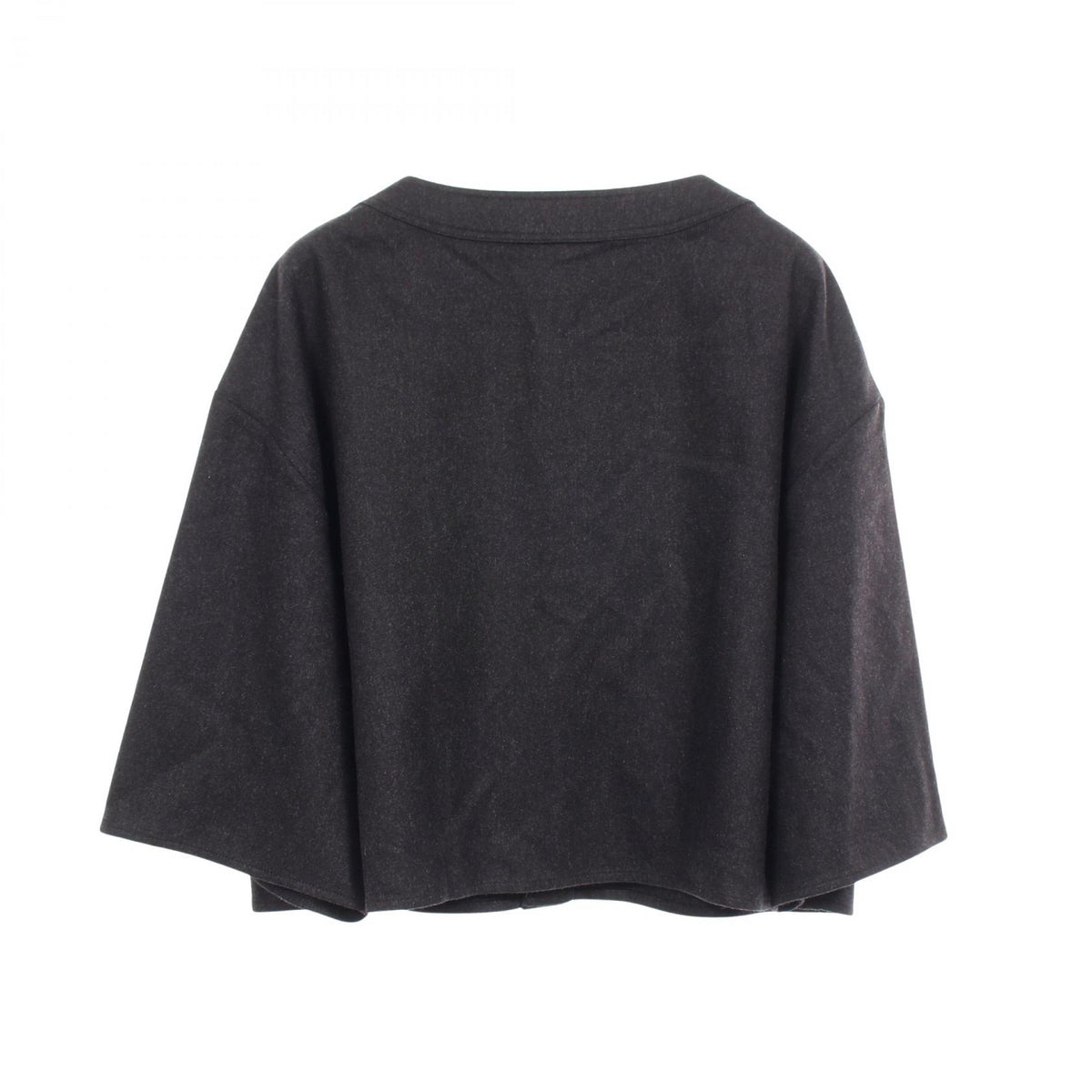 CELINE Cropped Triomphe Button Jacket Gray Size 40