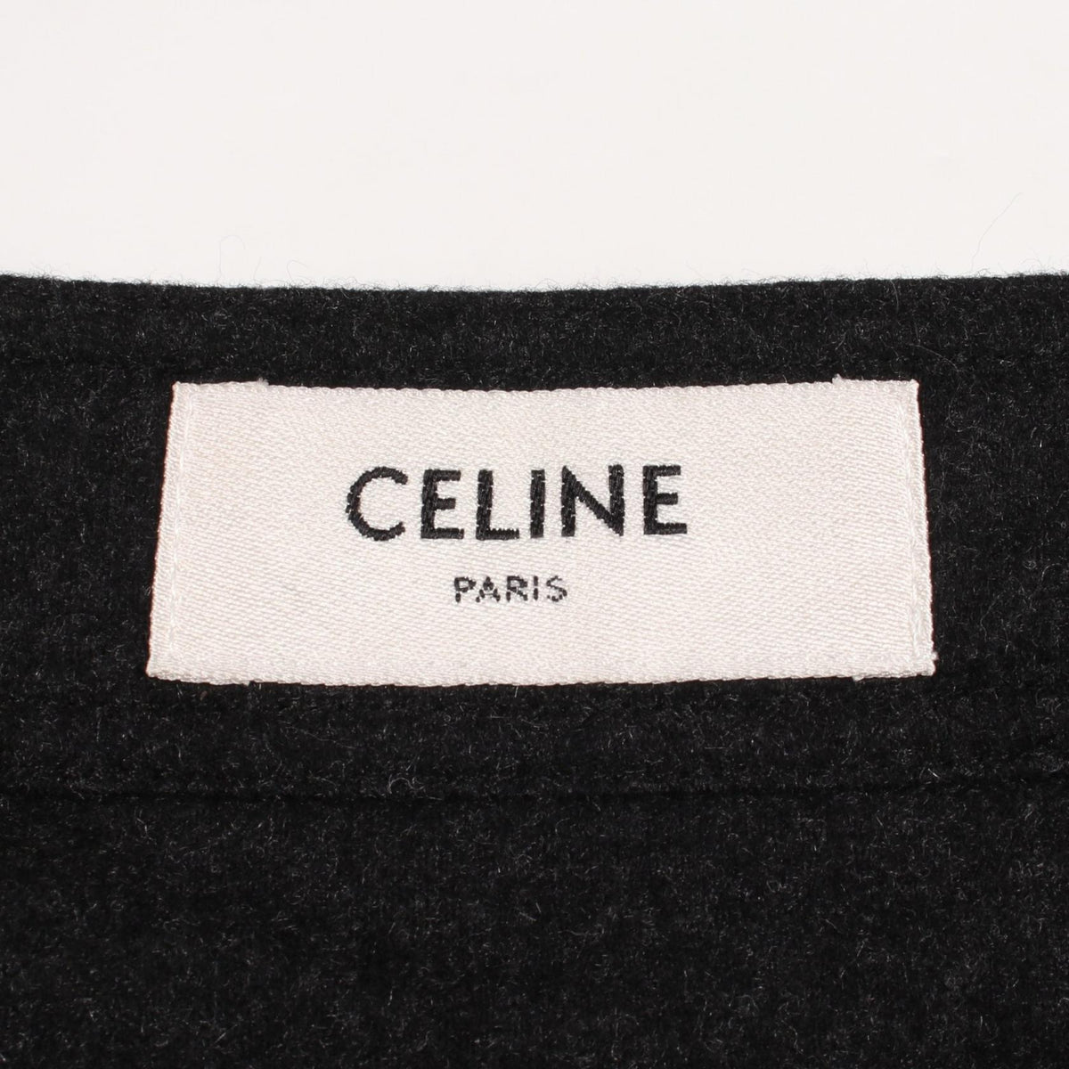 CELINE Cropped Triomphe Button Jacket Gray Size 40