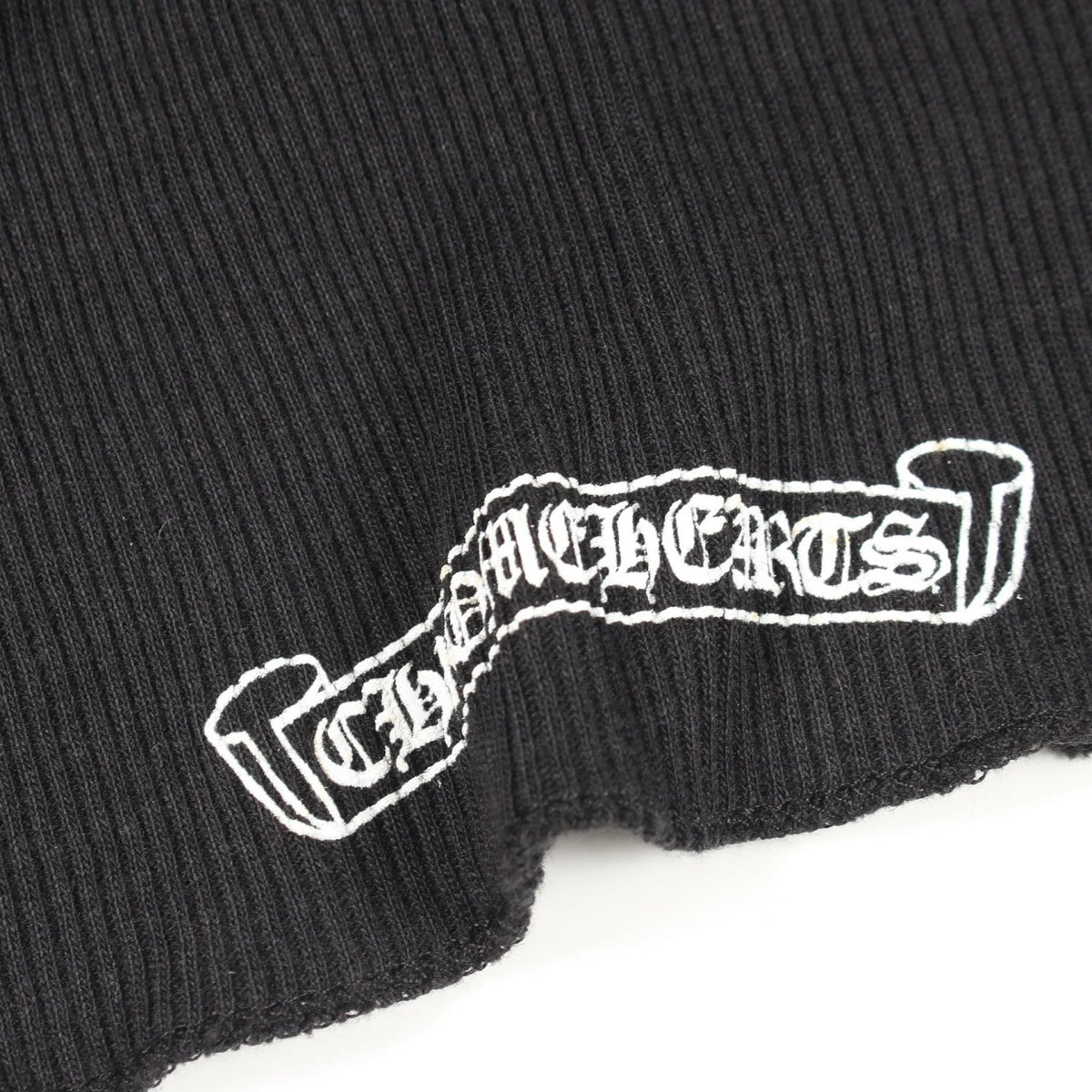 CHROME HEARTS Horseshoe Cemetery Cross Rib Top Black Size L