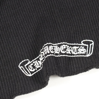 CHROME HEARTS Horseshoe Cemetery Cross Rib Top Black Size L
