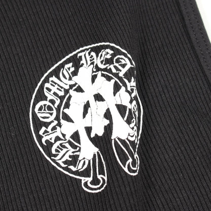 CHROME HEARTS Horseshoe Cemetery Cross Rib Top Black Size L