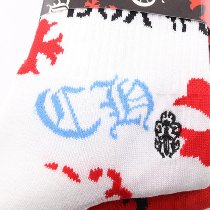 CHROME HEARTS Socks U Sport 3-Pack Red Size M