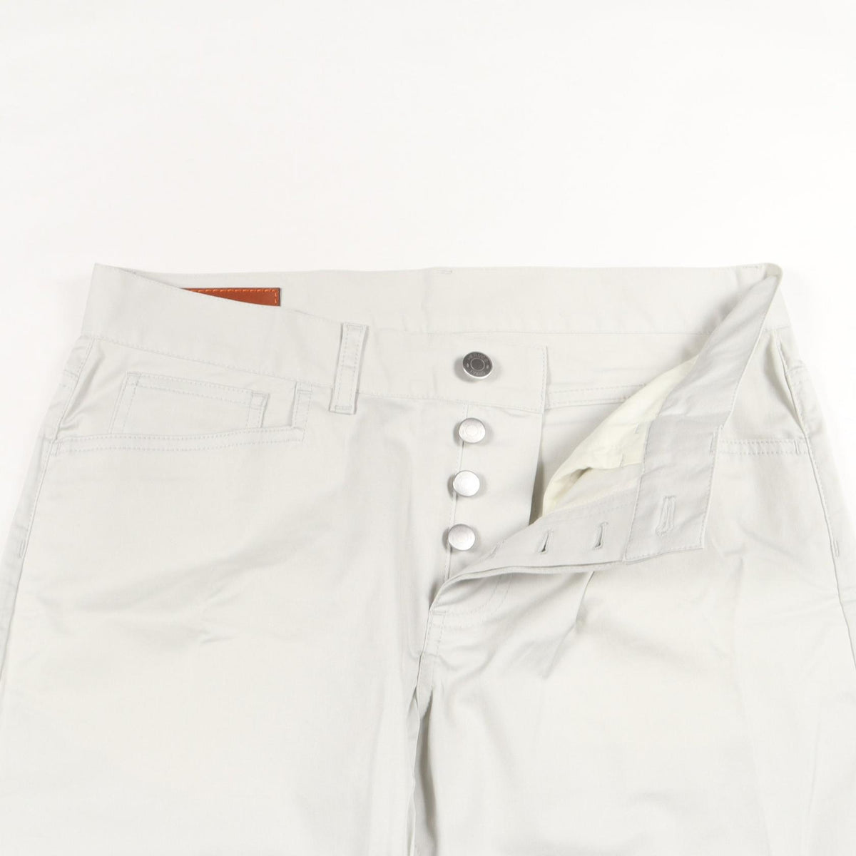 HERMES Button Fly Cotton Chinos Gray Size 40