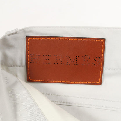 HERMES Button Fly Cotton Chinos Gray Size 40