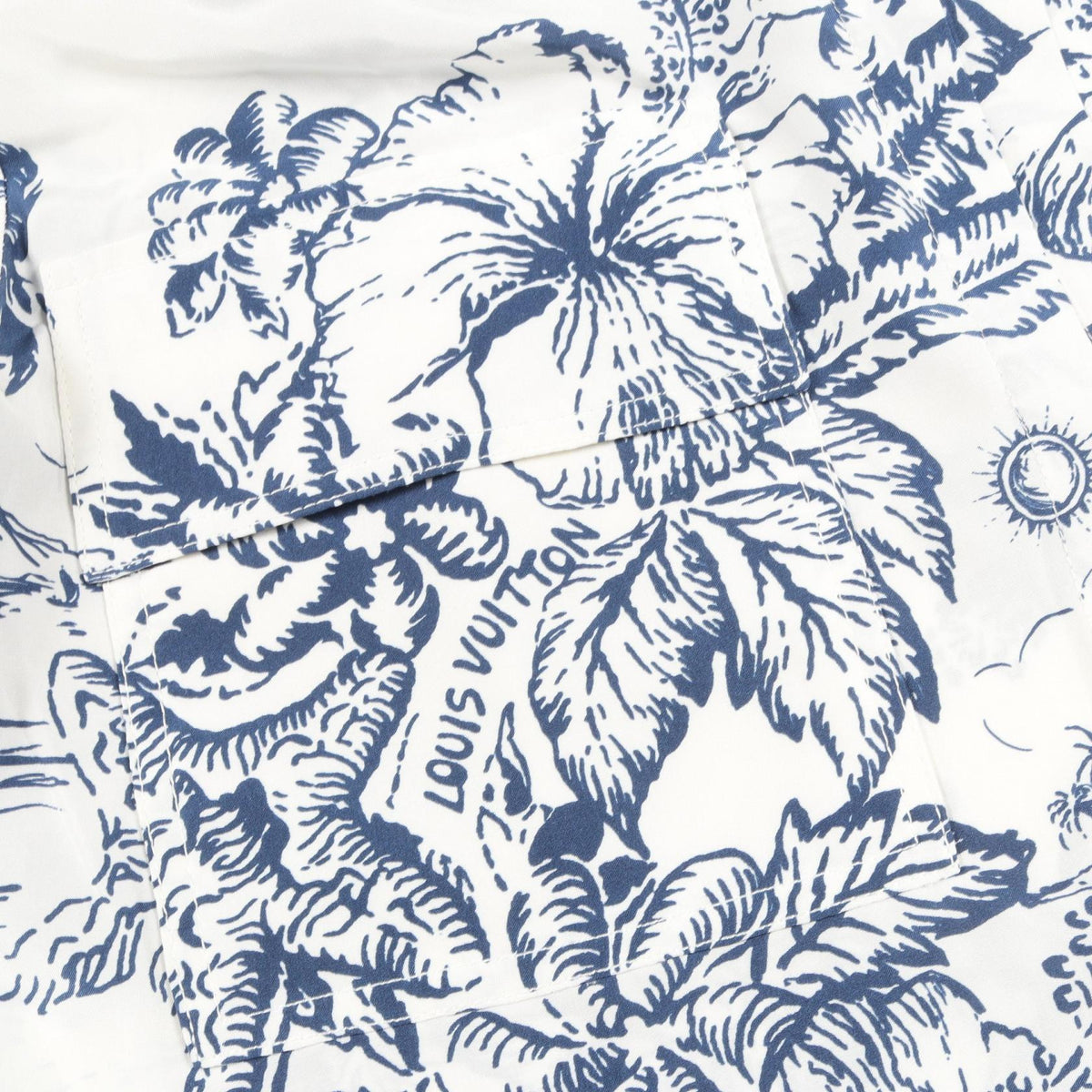 LOUIS VUITTON Tropical Floral Silk Tank Top White Size 38