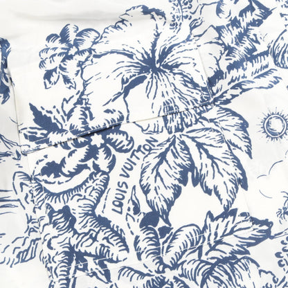 LOUIS VUITTON Tropical Floral Silk Tank Top White Size 38