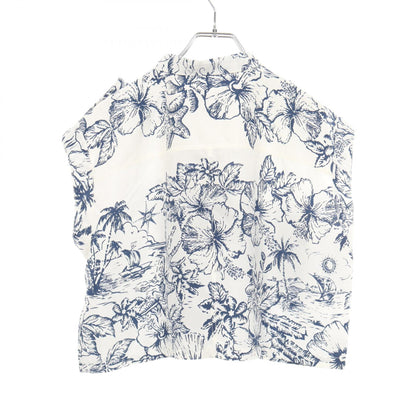 LOUIS VUITTON Tropical Floral Silk Tank Top White Size 38