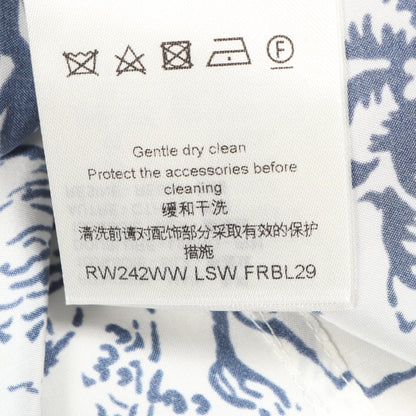 LOUIS VUITTON Tropical Floral Silk Tank Top White Size 38