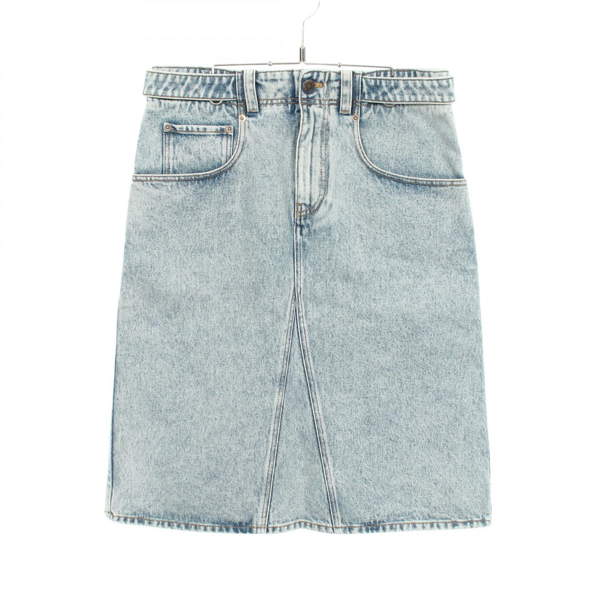 LOUIS VUITTON Cotton Midi Skirt Blue Size 38