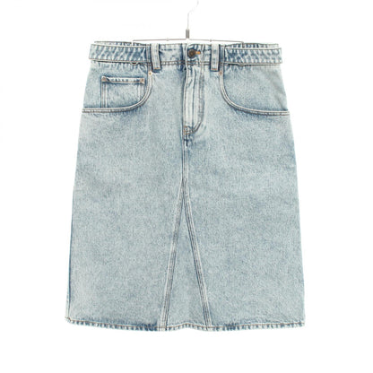 LOUIS VUITTON Cotton Midi Skirt Blue Size 38
