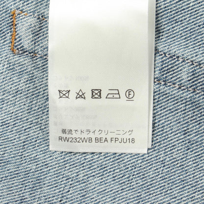 LOUIS VUITTON Cotton Midi Skirt Blue Size 38