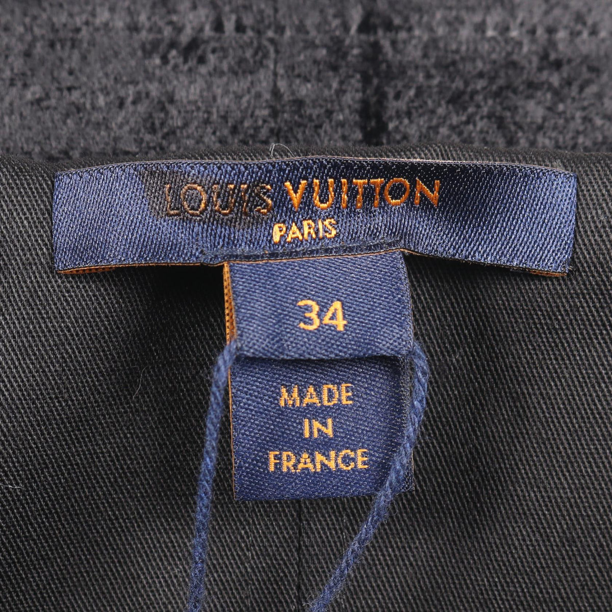 LOUIS VUITTON Black Velour Panel Midi Dress Size 34