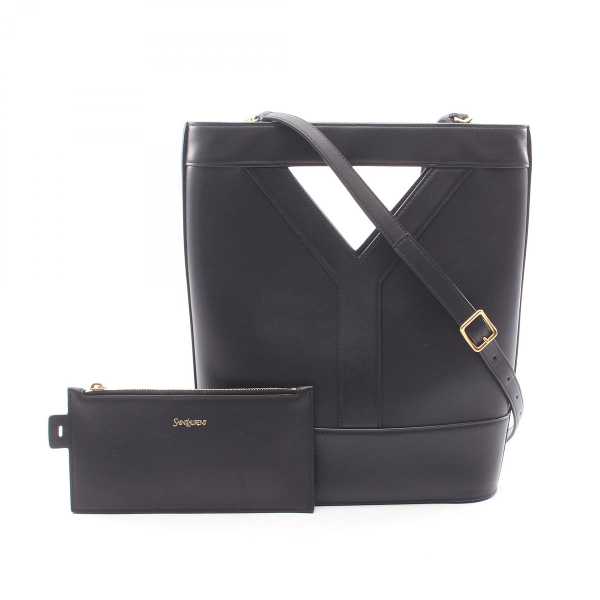 SAINT LAURENT PARIS Y Bucket Handbag Black
