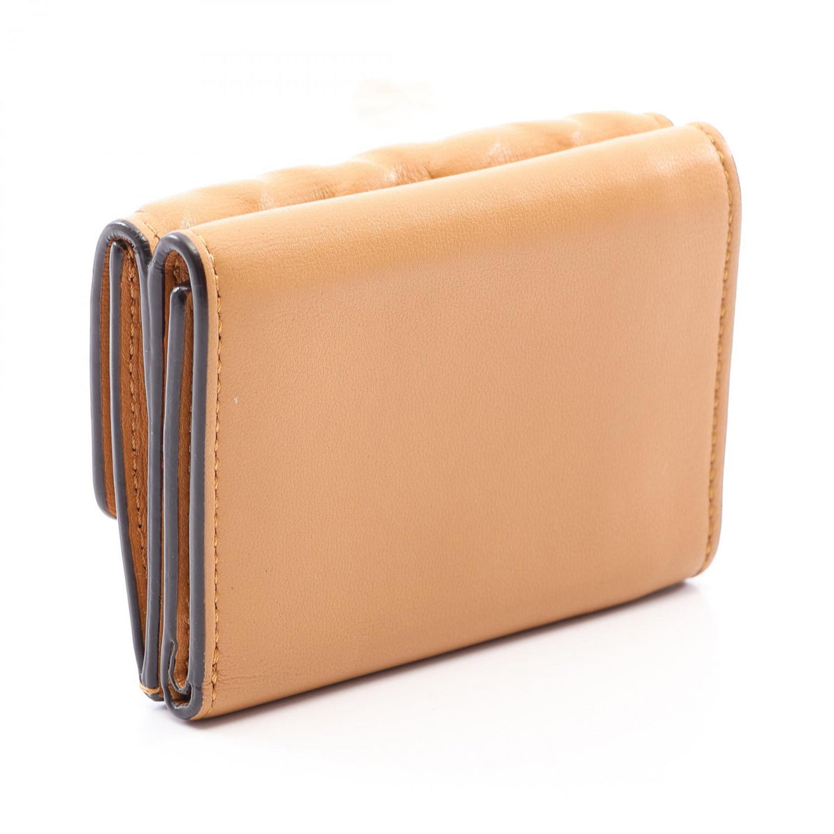 FENDI Baguette FF Logo Wallet Beige