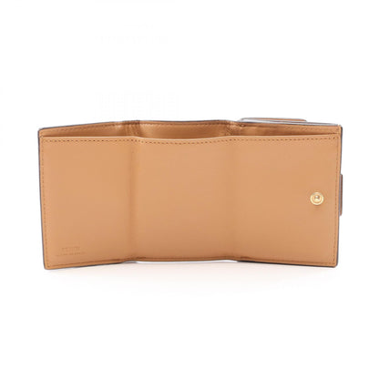 FENDI Baguette FF Logo Wallet Beige