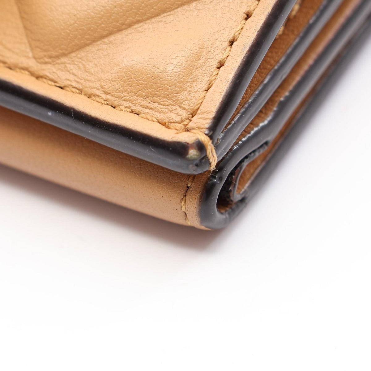 FENDI Baguette FF Logo Wallet Beige