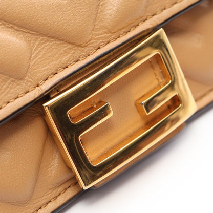 FENDI Baguette FF Logo Wallet Beige