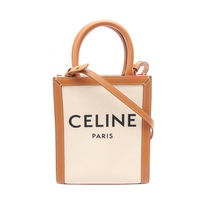 CELINE Mini Vertical Cabas Canvas Handbag