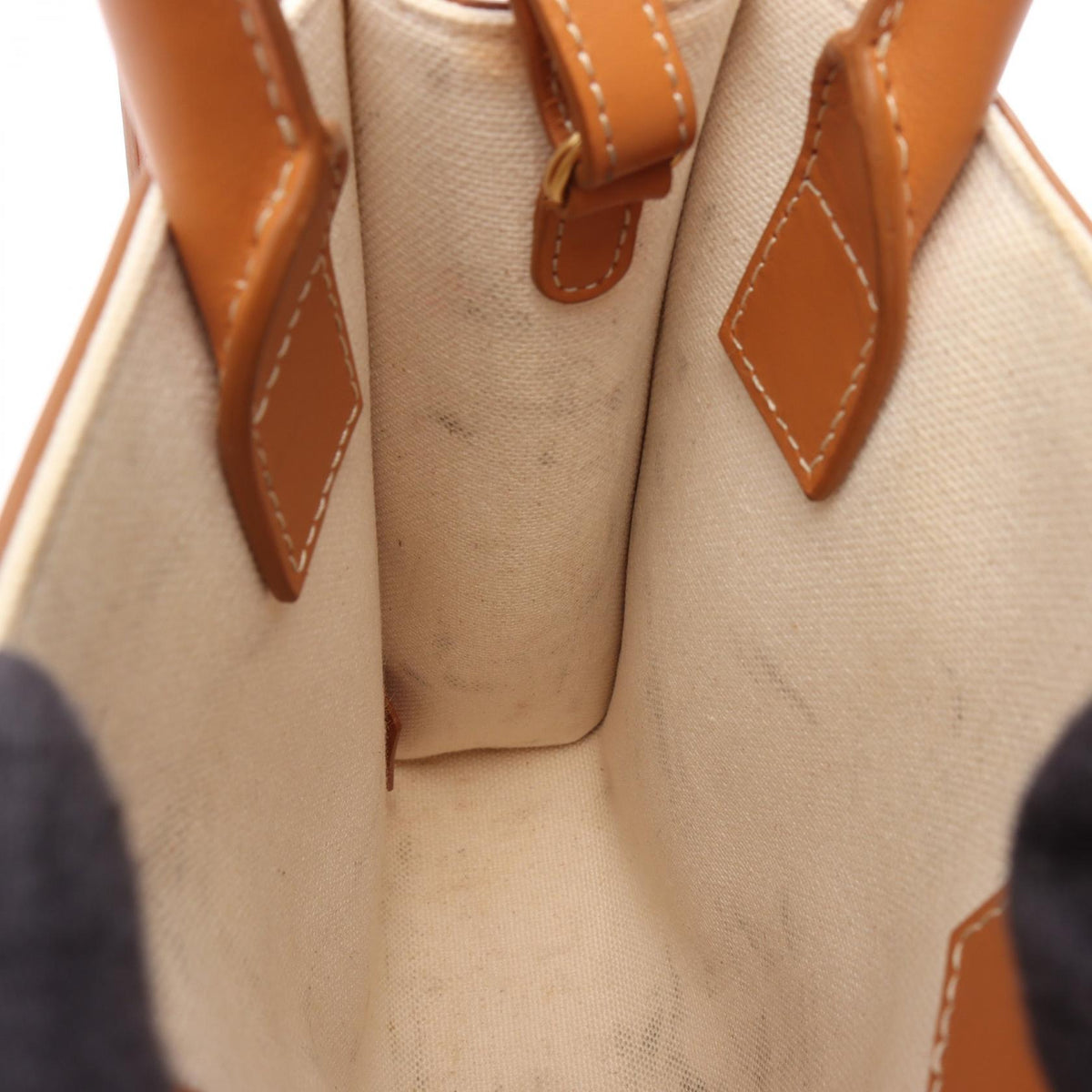 CELINE Mini Vertical Cabas Canvas Handbag