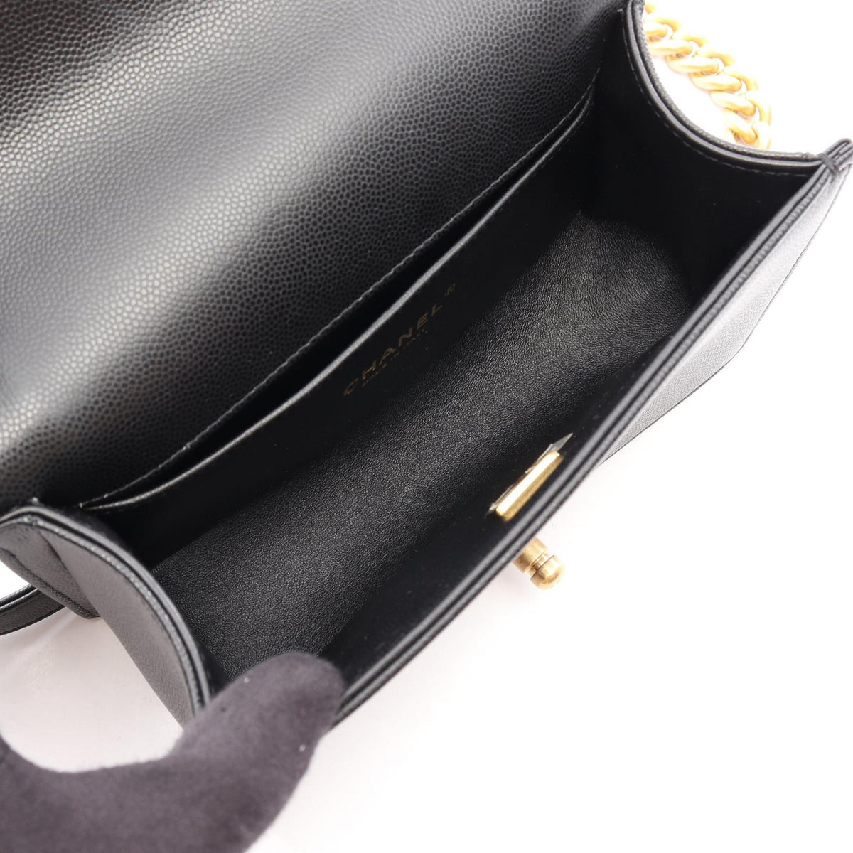CHANEL Boy Chanel Caviar Skin Shoulder Bag