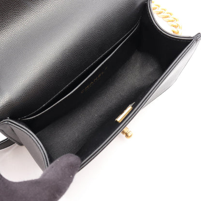 CHANEL Boy Chanel Caviar Skin Shoulder Bag
