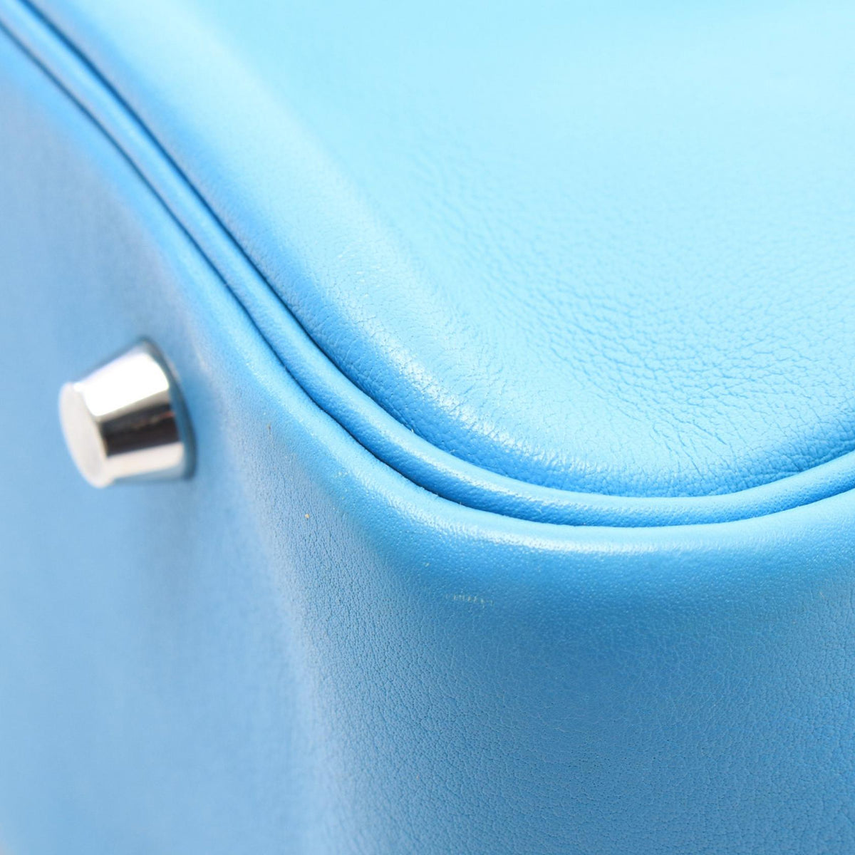 HERMES Plume 28 Verso Veau Bag Blue
